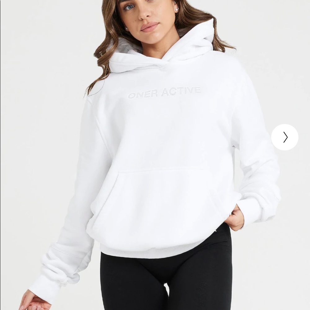 ONER ACTIVE Oversized Classic Lounge Hoodie White sz M